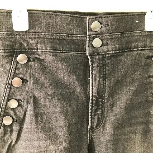 Express Grey Stretched Denim Perfect Jeans - Size 16L - Picture 3 of 7